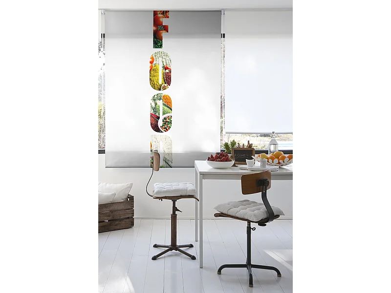 ESTORALIS | Estores Personalizados Easyfix de COCINA | 55 x 150 cm (Ancho por Alto) Tamaño de Tela 52 x 150 cm | Modelo C-1214 Color Unico