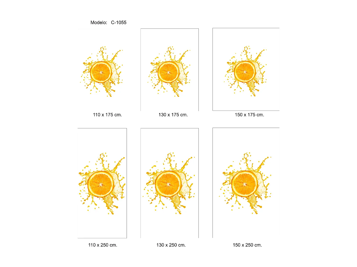 ESTORALIS | Estores Personalizados de COCINA | 150 x 180 cm (Ancho por Alto) Tamaño de Tela 147 x 175 cm | Modelo C-1055 Color Unico