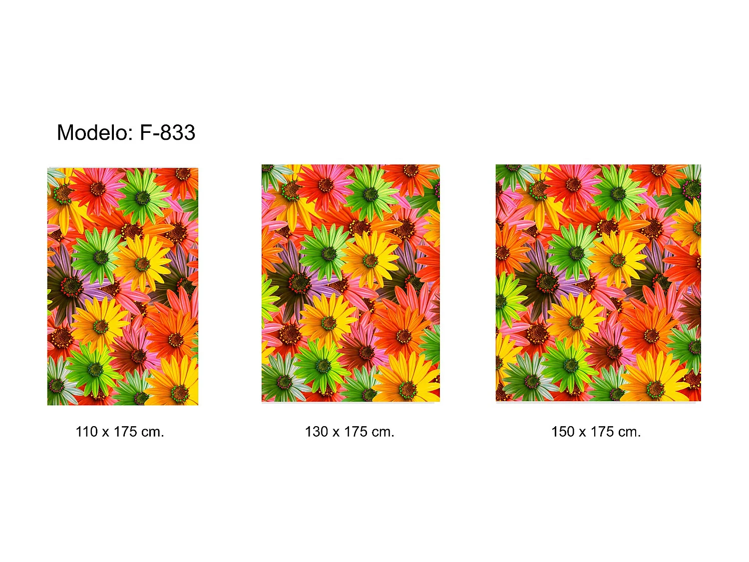 ESTORALIS | Estores Personalizados FLORES y PLANTAS  | 130 x 180 cm (Ancho por Alto) Tamaño de Tela 127 x 175 cm | Modelo F-833 Color Unico