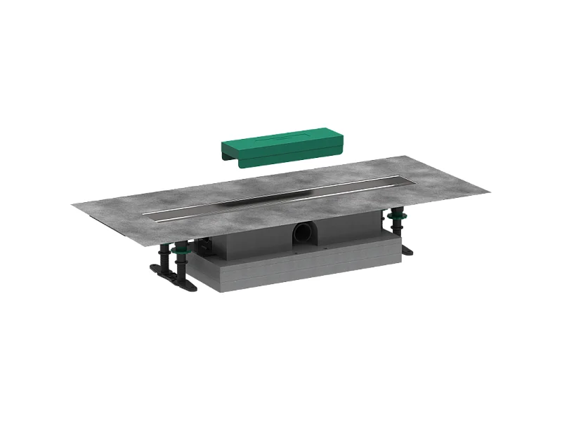 Kit d'installation caniveau de douche 60 cm installation à plat HANSGROHE uBox