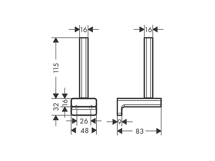 HANSGROHE Reserve HANSGROHE Portarrollos aspecto dorado pulido AddStoris