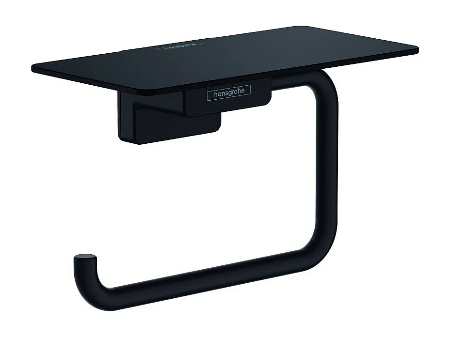 HANSGROHE Portarrollos con estante negro mate AddStoris