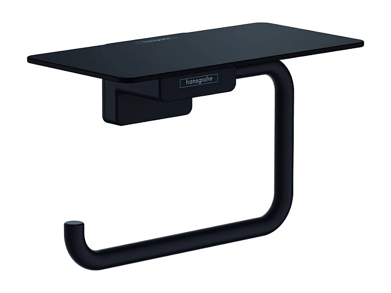 HANSGROHE Portarrollos con estante negro mate AddStoris