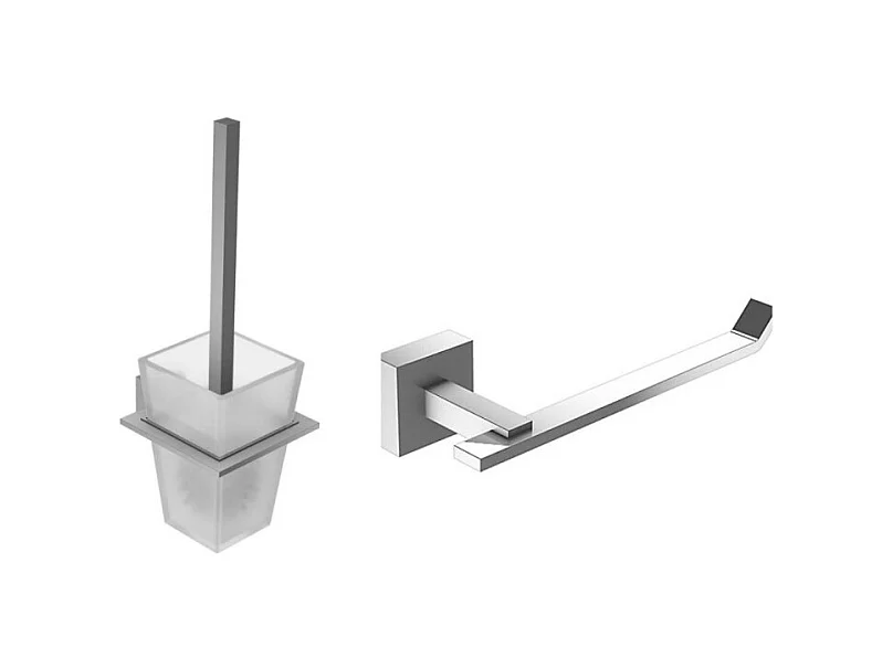 Jacob Delafon Porte-rouleau Moderne, Chrome + Porte-balai Moderne, Chrome