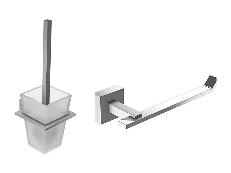 Jacob Delafon Porte-rouleau Moderne, Chrome + Porte-balai Moderne, Chrome