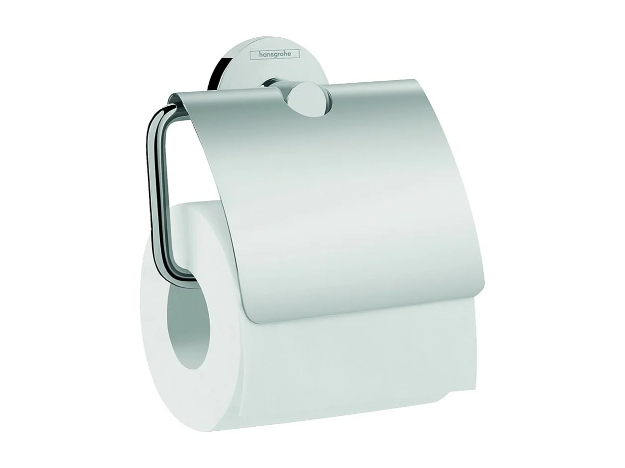 Porte-papier avec couvercle WC HANSGROHE Logis Universal Chromé