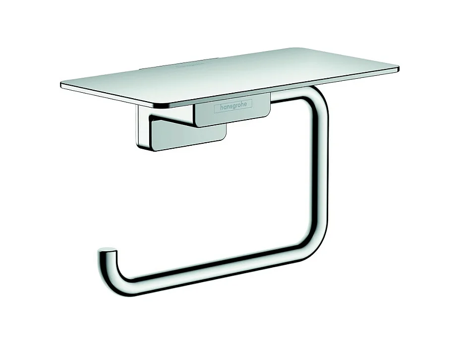 HANSGROHE Porte-papier WC avec tablette chromé AddStoris