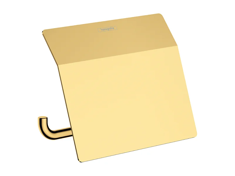 HANSGROHE Portarrollos con tapa en aspecto dorado pulido AddStoris