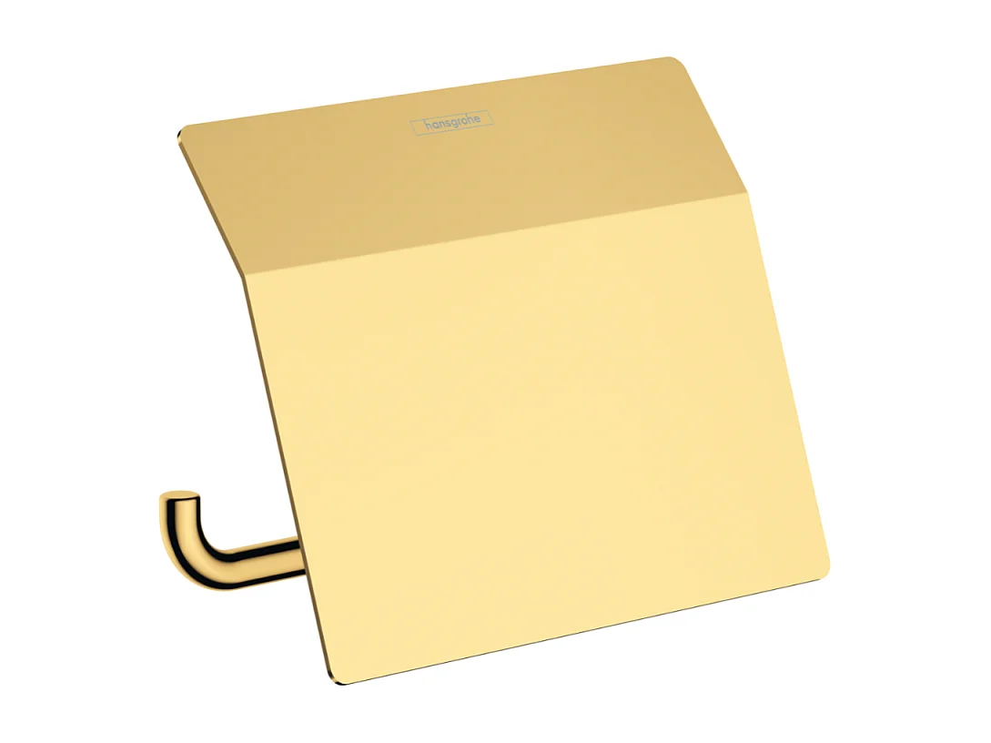HANSGROHE Portarrollos con tapa en aspecto dorado pulido AddStoris
