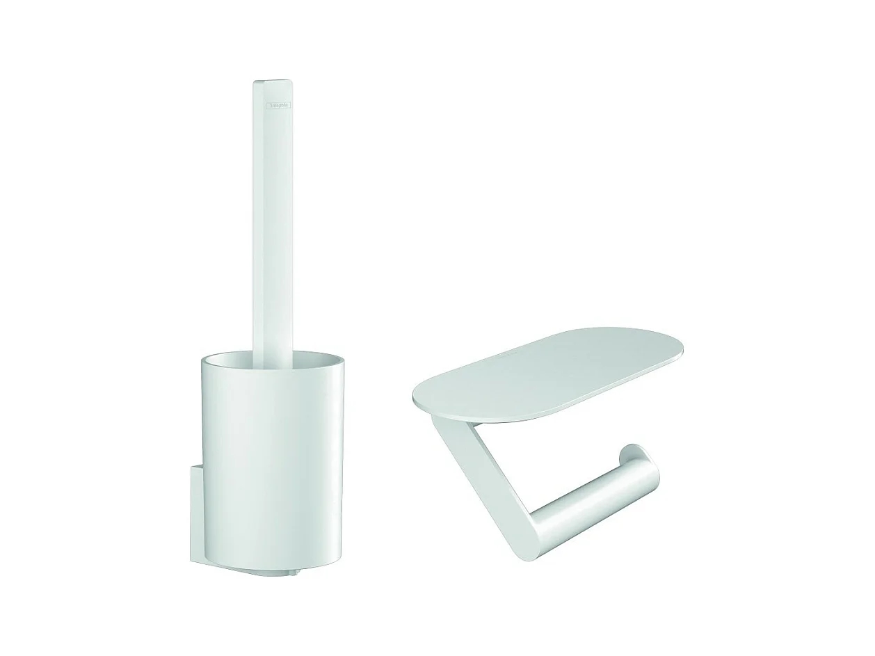HANSGROHE Ensemble d'accessoires pour les toilettes blanc mat WallStoris