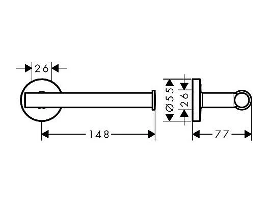 Porte-papier WC HANSGROHE Logis Universal Chromé