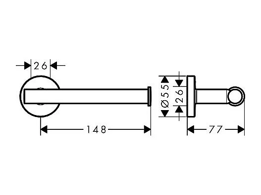 Porte-papier WC HANSGROHE Logis Universal Chromé