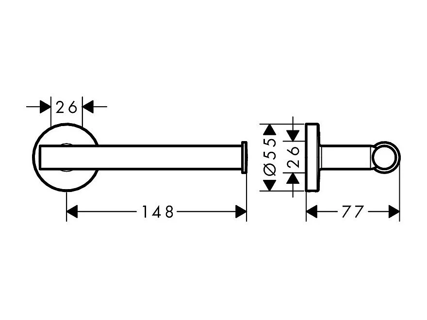 Porte-papier WC HANSGROHE Logis Universal Chromé