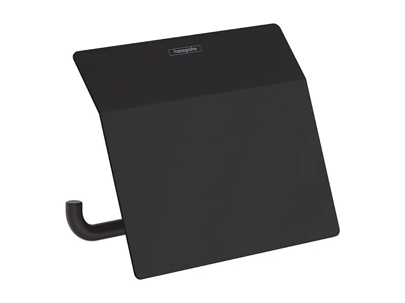 HANSGROHE Portarrollos con tapa negra mate AddStoris