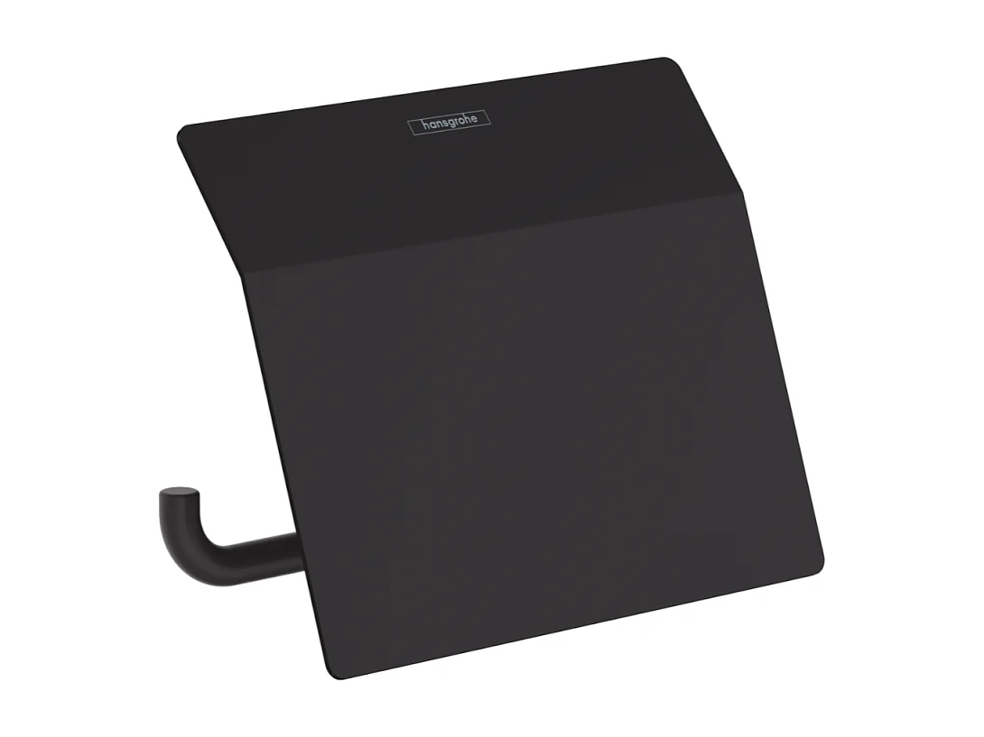 HANSGROHE Portarrollos con tapa negra mate AddStoris
