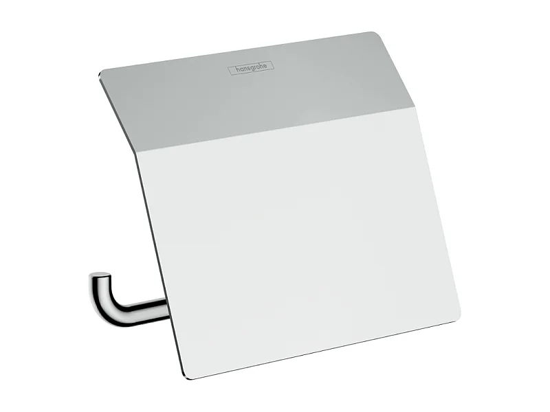 Porte-papier WC avec couvercle HANSGROHE AddStoris chromé