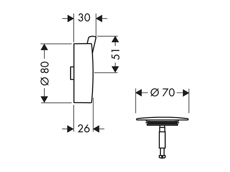 HANSGROHE Flexaplus S juego de acabado de desagüe para bañera cromado
