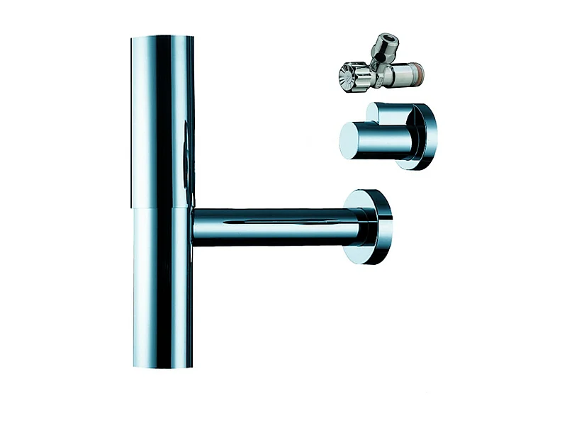 Siphon lavabo avec robinets d'arrêt HANSGROHE Flowstar chromé