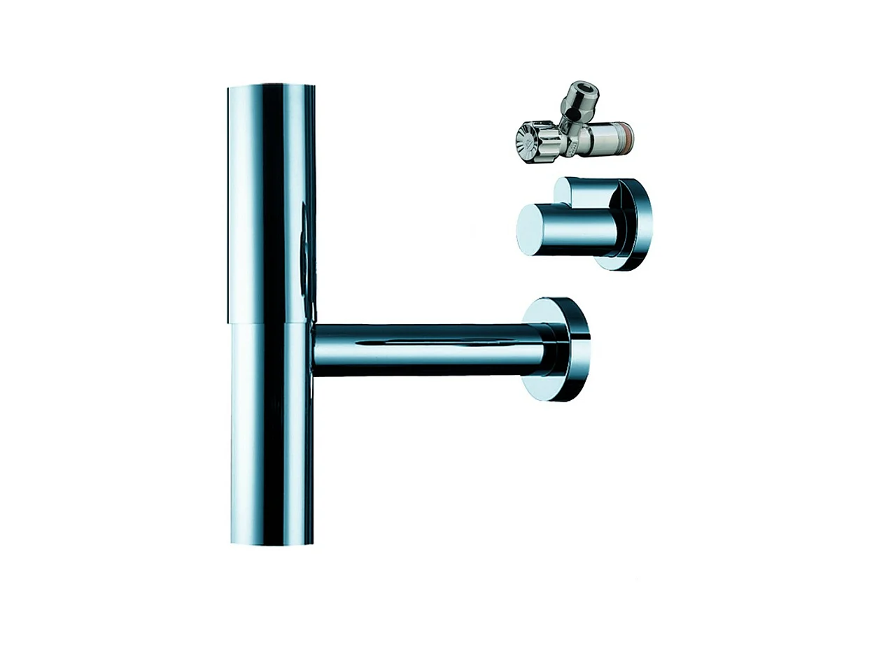 Siphon lavabo avec robinets d'arrêt HANSGROHE Flowstar chromé