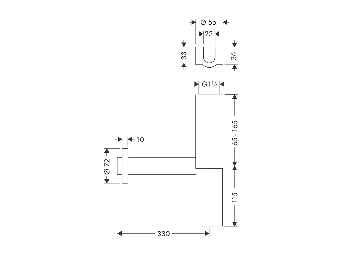 Siphon lavabo HANSGROHE Flowstar chromé