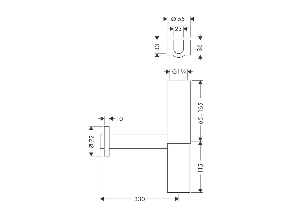 Siphon lavabo HANSGROHE Flowstar chromé