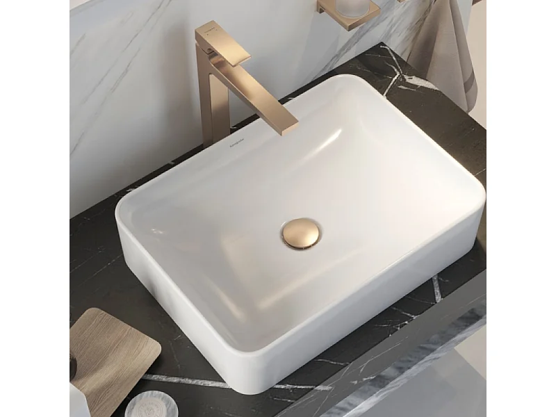Bonde lavabo à écoulement libre HANSGROHE bronze brossé