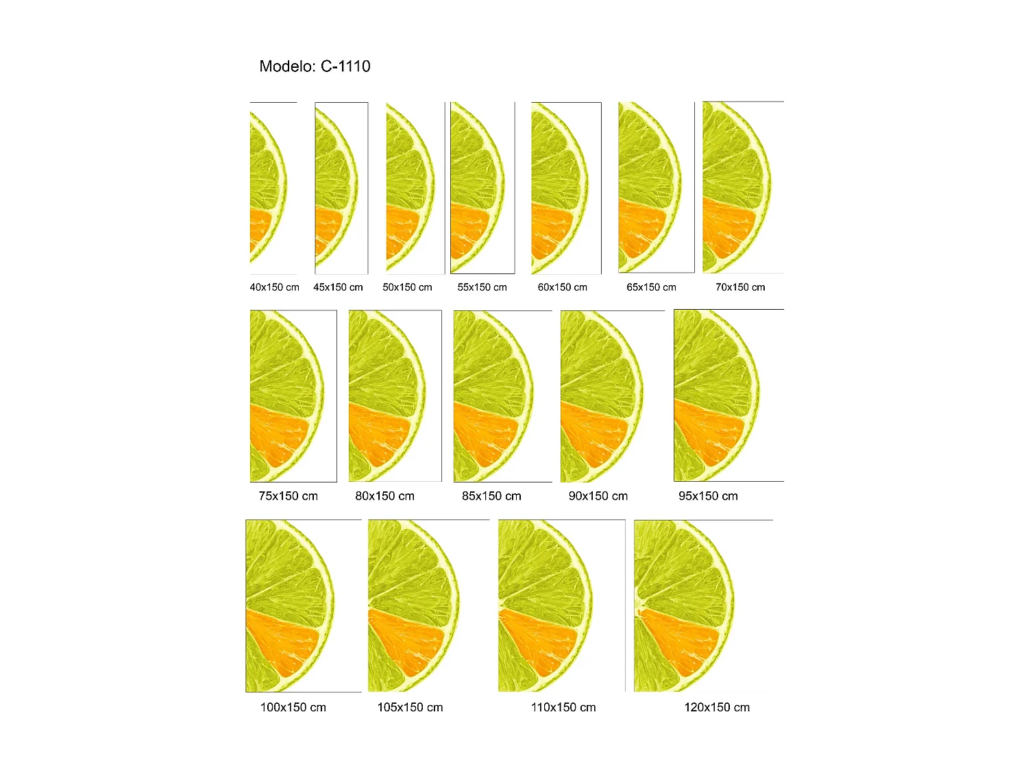 ESTORALIS | Estores Personalizados Easyfix de COCINA | 110 x 150 cm (Ancho por Alto) Tamaño de Tela 107 x 150 cm | Modelo C-1110 Color Unico