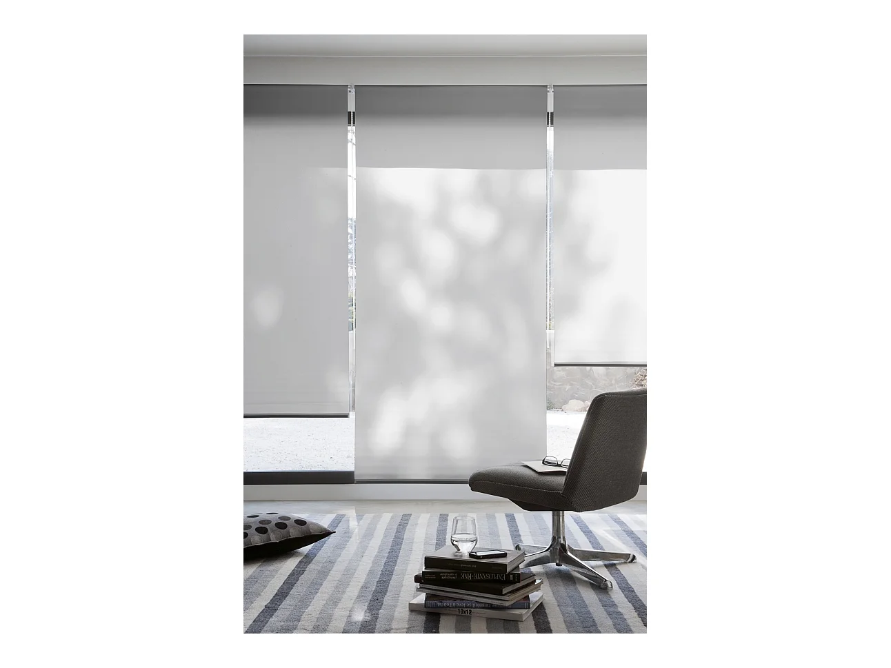 ESTORALIS | Estores Enrollables Translúcidos Easyfix  | 70 x 180 cm (Ancho por Alto) Tamaño de Tela 67 x 175 cm | Modelo ARAL Color Blanco Roto