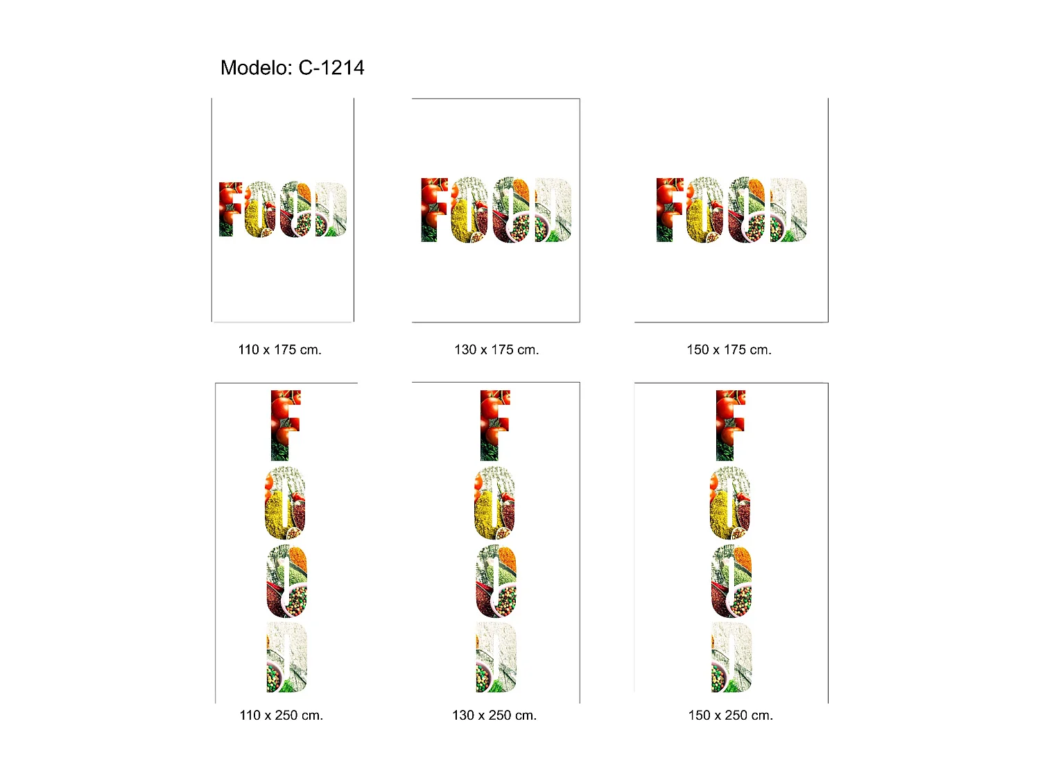 ESTORALIS | Estores Personalizados de COCINA | 130 x 180 cm (Ancho por Alto) Tamaño de Tela 127 x 175 cm | Modelo C-1214 Color Unico