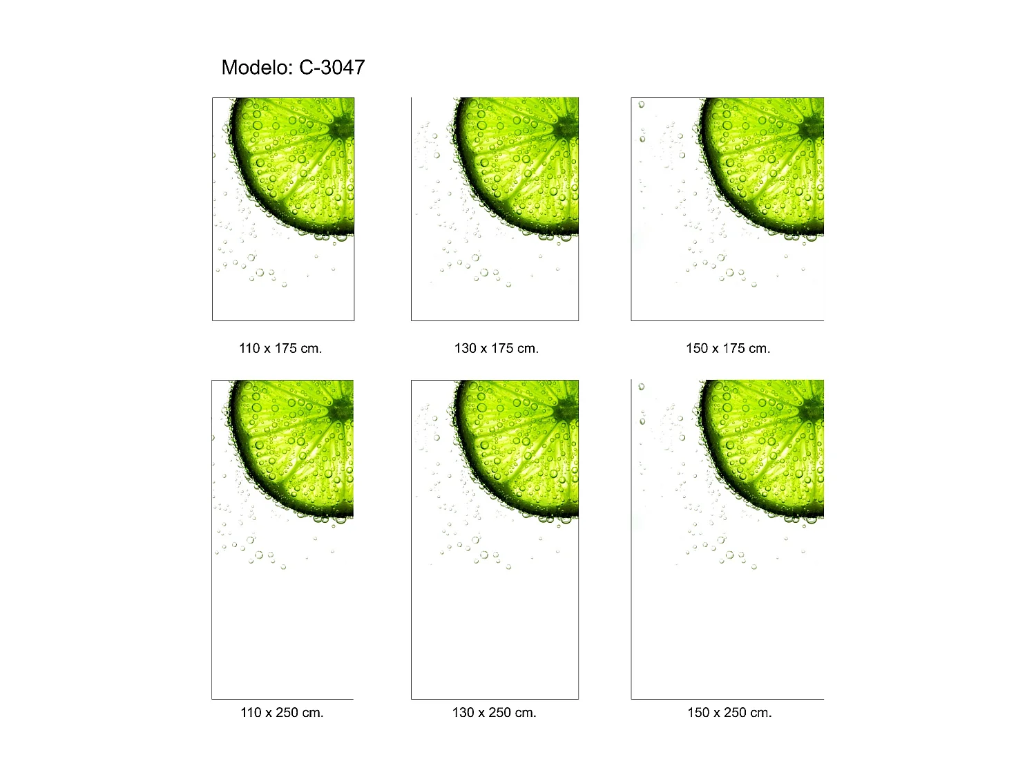 ESTORALIS | Estores Personalizados de COCINA | 150 x 255 cm (Ancho por Alto) Tamaño de Tela 147 x 250 cm | Modelo C-3047 Color Unico