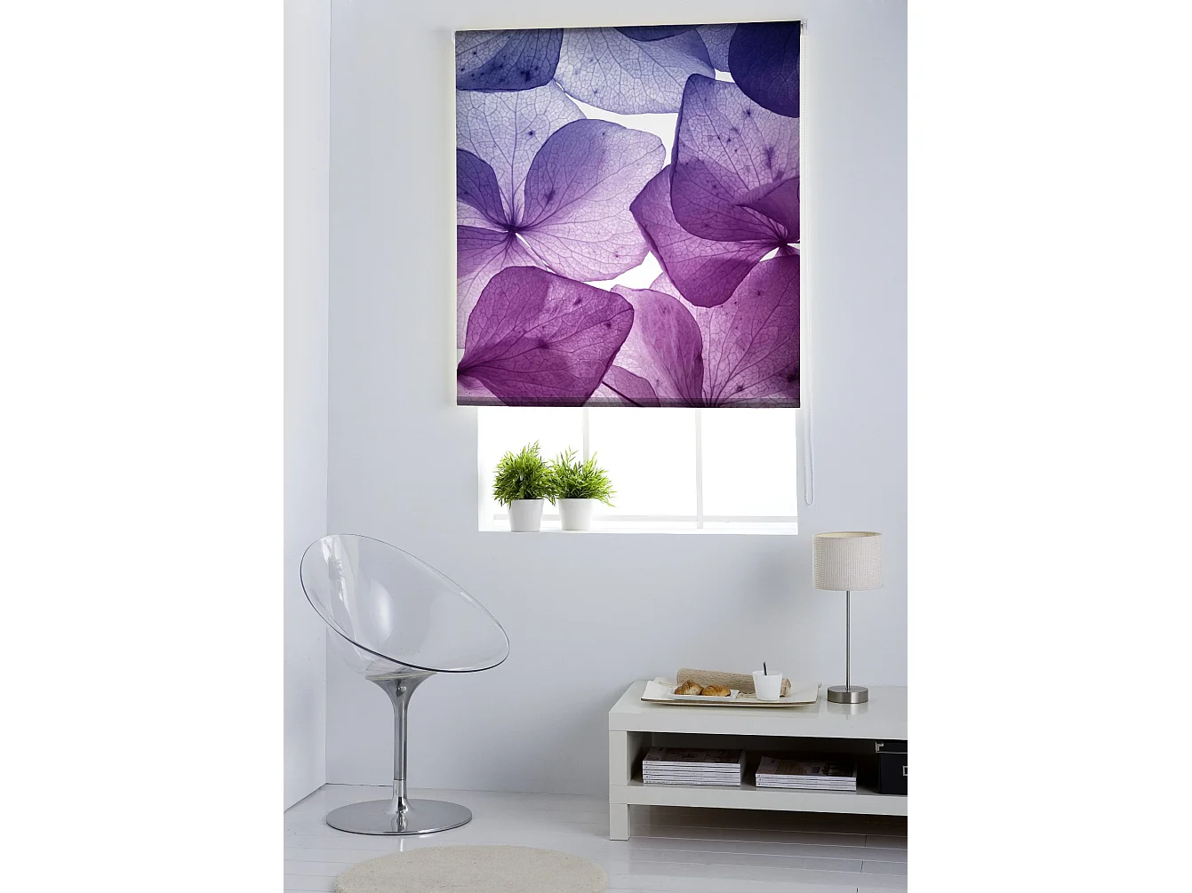 ESTORALIS | Estores Personalizados FLORES y PLANTAS  | 130 x 180 cm (Ancho por Alto) Tamaño de Tela 127 x 175 cm | Modelo F-1526 Color Unico