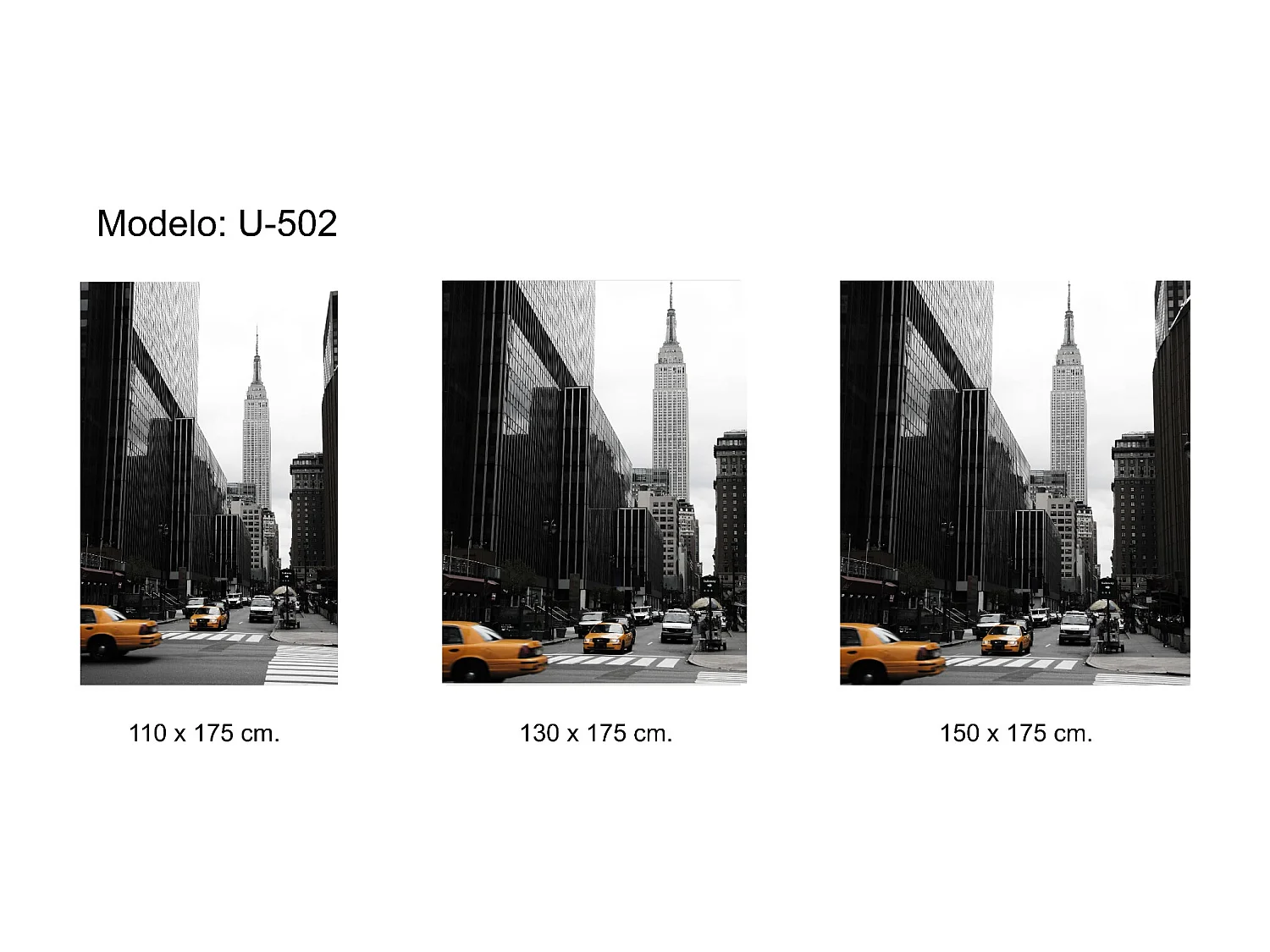 ESTORALIS | Estores Personalizados URBAN | 110 x 180 cm (Ancho por Alto) Tamaño de Tela 107 x 175 cm | Modelo U-502 Color Unico