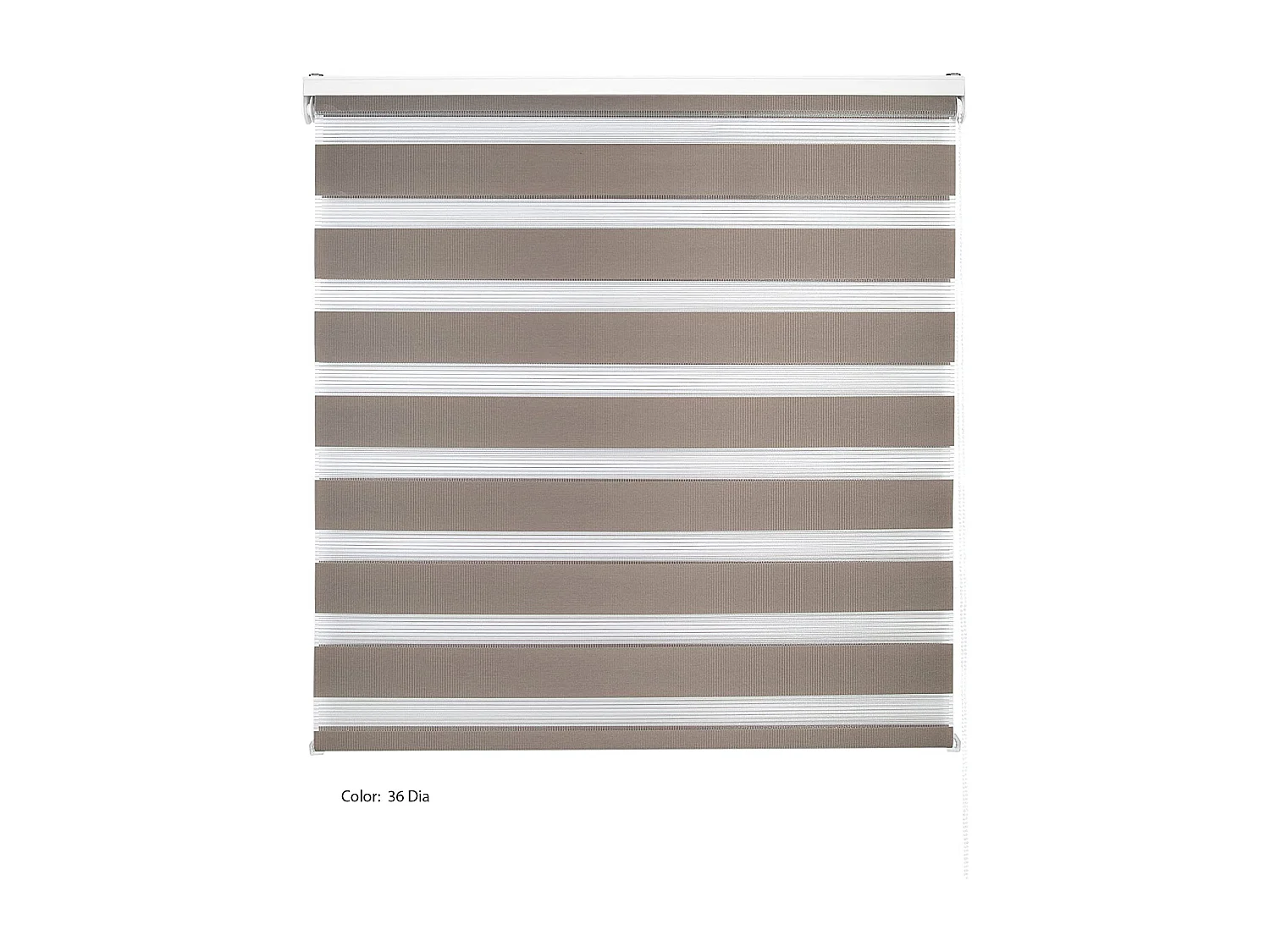 ESTORALIS | Estor Enrollable NOCHE y DIA | 170 x 255 cm (Ancho por Alto) Tamaño de Tela 167 x 250 cm | Modelo SHAE Color Tabaco