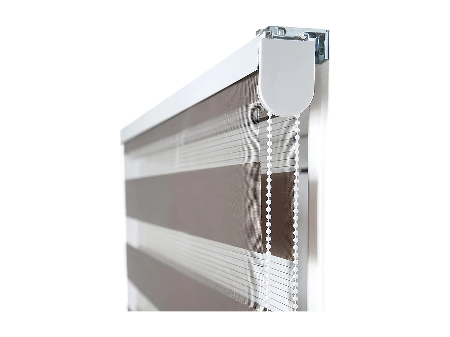 ESTORALIS | Estor Enrollable NOCHE y DIA | 170 x 255 cm (Ancho por Alto) Tamaño de Tela 167 x 250 cm | Modelo SHAE Color Tabaco