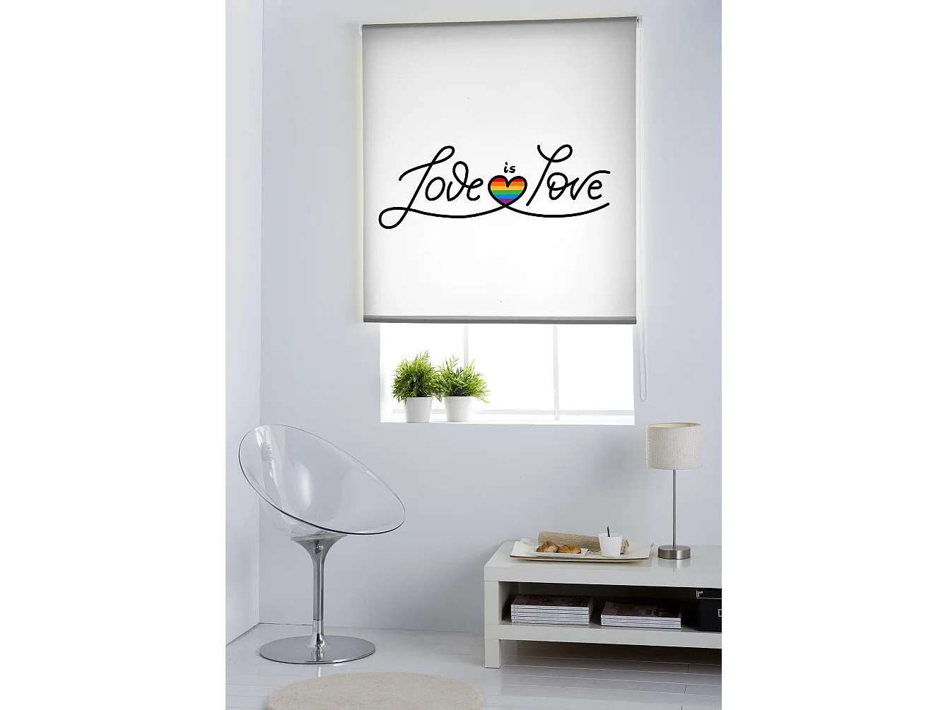 ESTORALIS | Estores Personalizados VARIOS | 150 x 180 cm (Ancho por Alto) Tamaño de Tela 147 x 175 cm | Modelo LGTBI-1 Color Unico