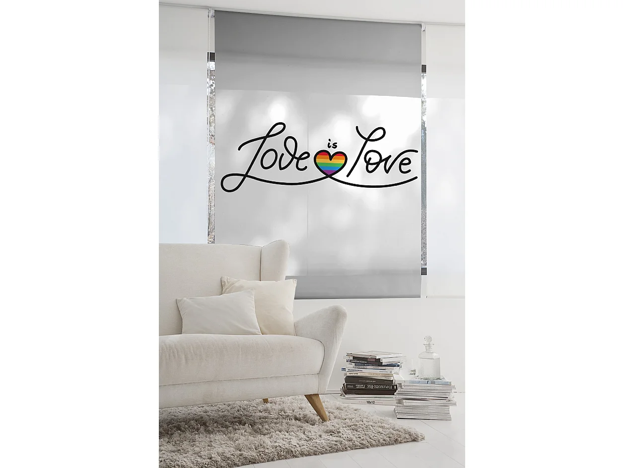ESTORALIS | Estores Personalizados VARIOS | 150 x 180 cm (Ancho por Alto) Tamaño de Tela 147 x 175 cm | Modelo LGTBI-1 Color Unico