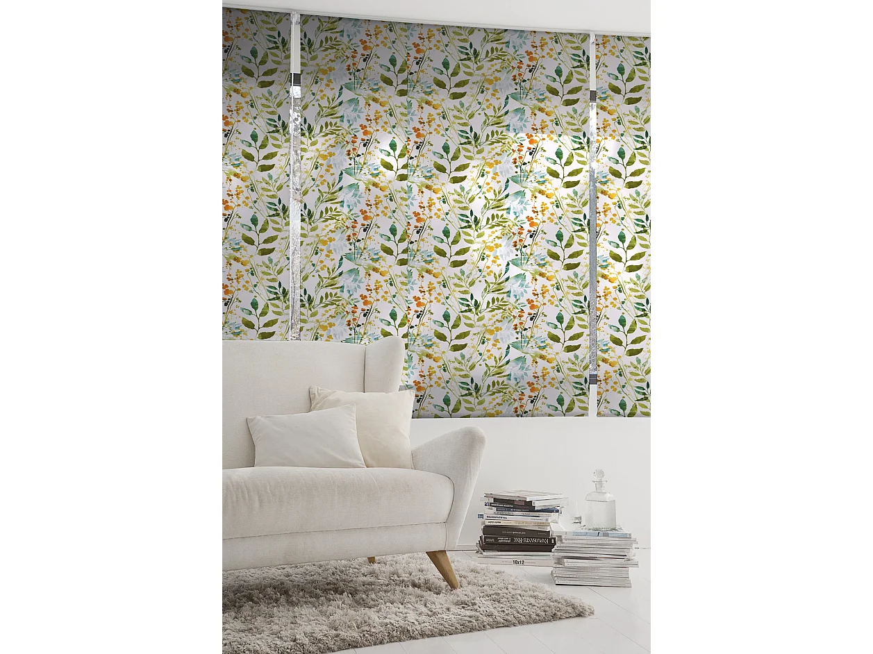 ESTORALIS | Estores Personalizados FLORES y PLANTAS  | 90 x 180 cm (Ancho por Alto) Tamaño de Tela 87 x 175 cm | Modelo F-1557 Color Unico