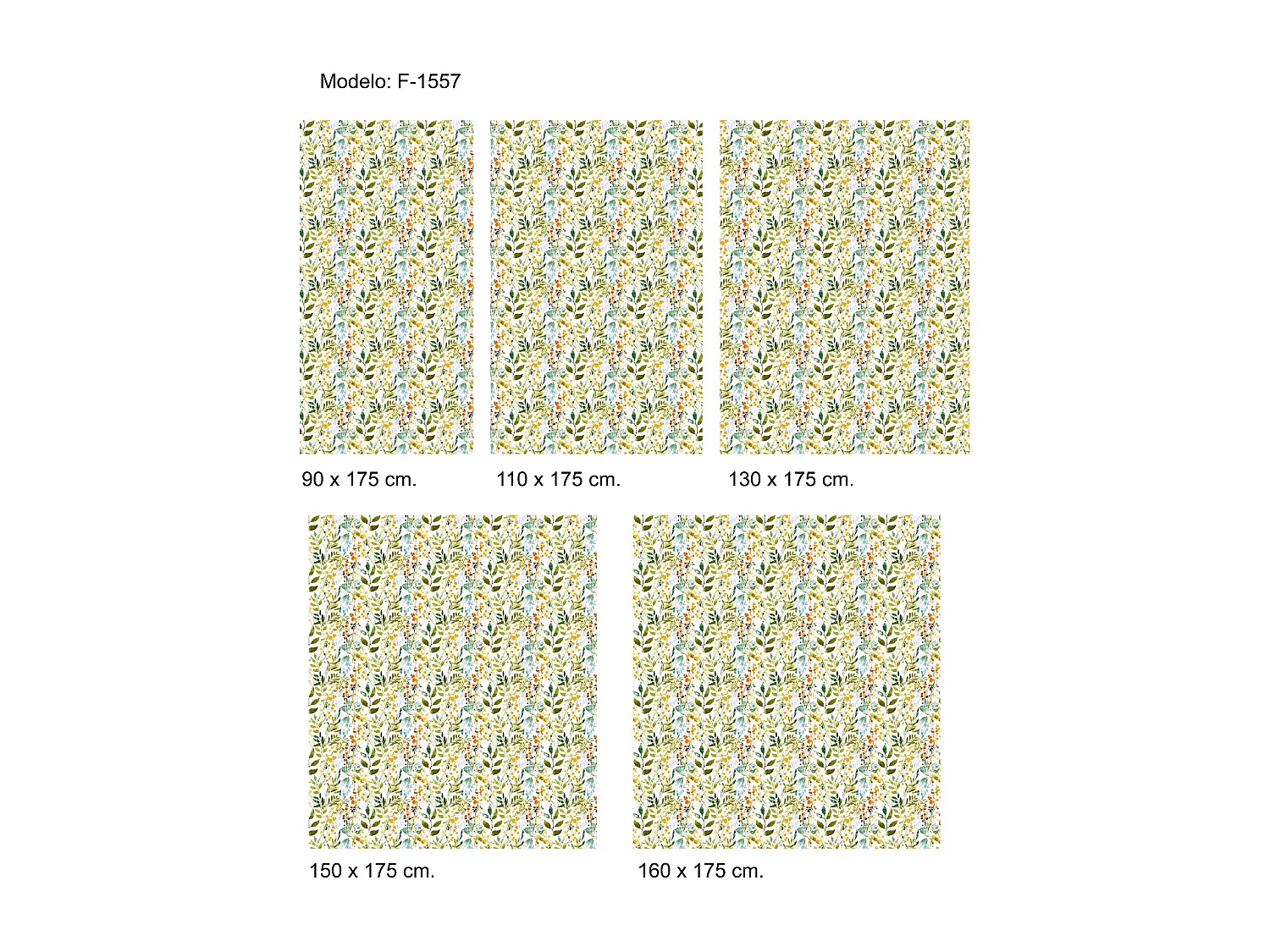 ESTORALIS | Estores Personalizados FLORES y PLANTAS  | 90 x 180 cm (Ancho por Alto) Tamaño de Tela 87 x 175 cm | Modelo F-1557 Color Unico