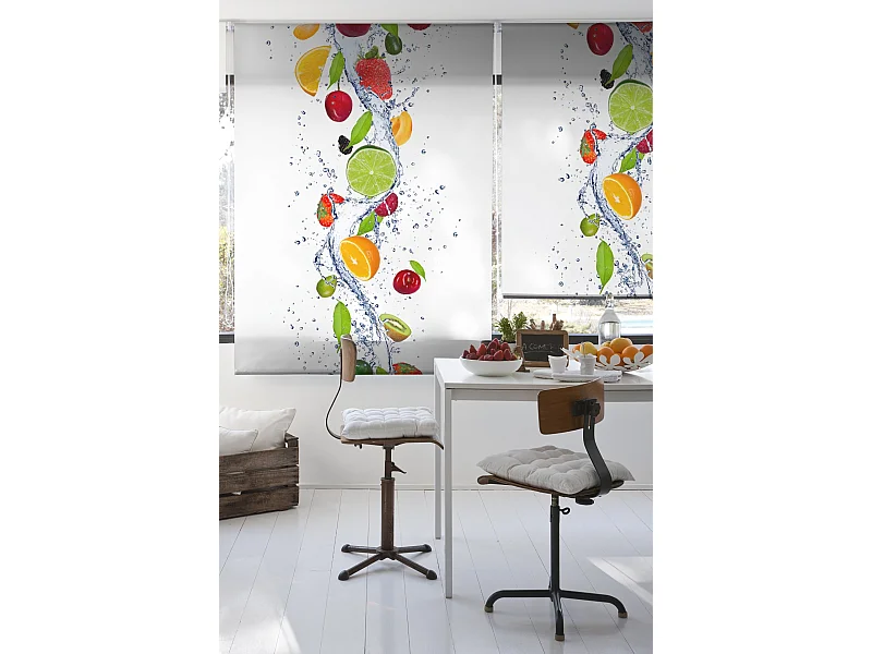 ESTORALIS | Estores Personalizados Easyfix de COCINA | 40 x 150 cm (Ancho por Alto) Tamaño de Tela 37 x 150 cm | Modelo C-1229 Color Unico