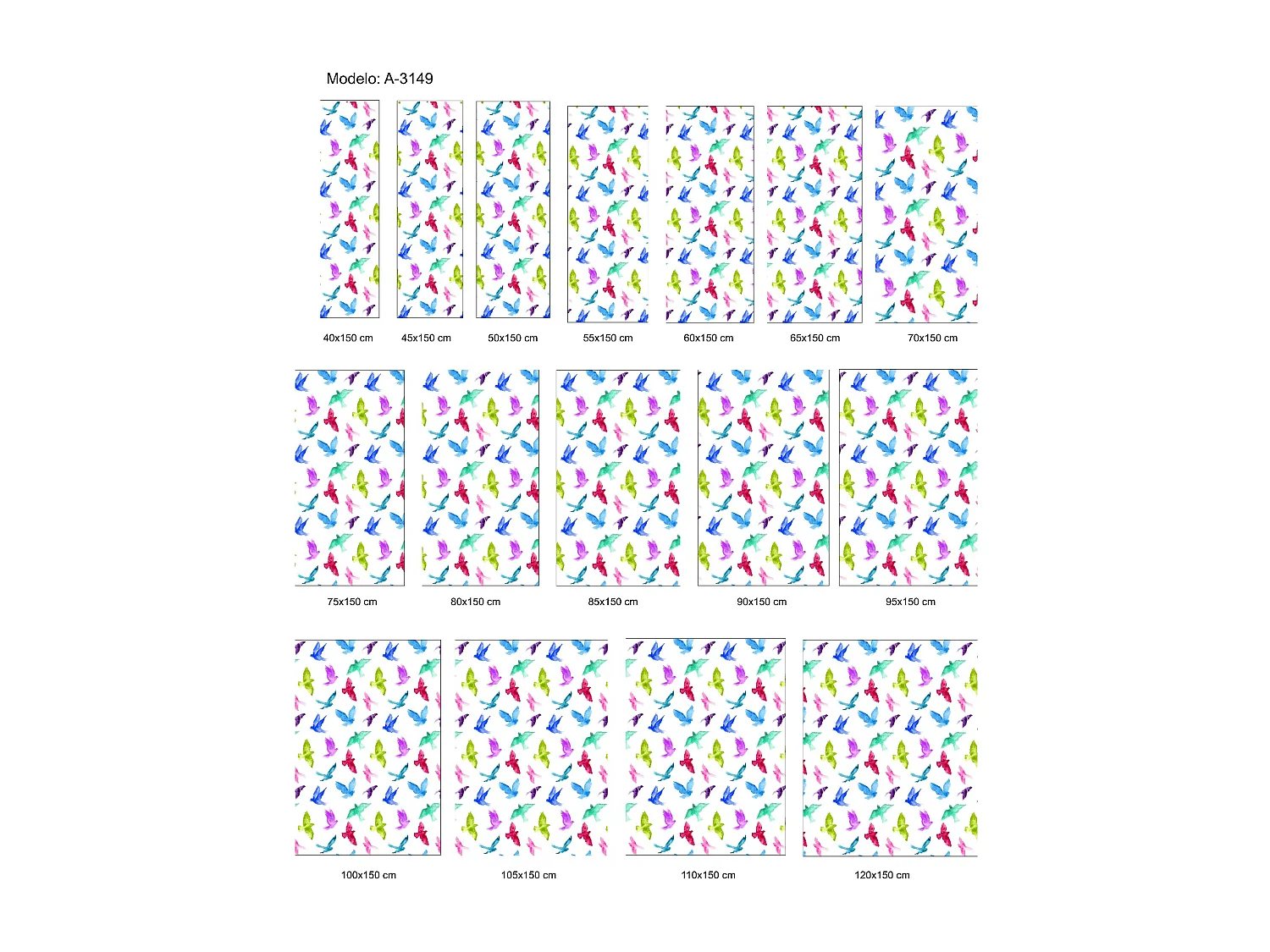 ESTORALIS | Estores Personalizados Easyfix ANIMALES  | 70 x 150 cm (Ancho por Alto) Tamaño de Tela 67 x 150 cm | Modelo A-3149 Color Unico