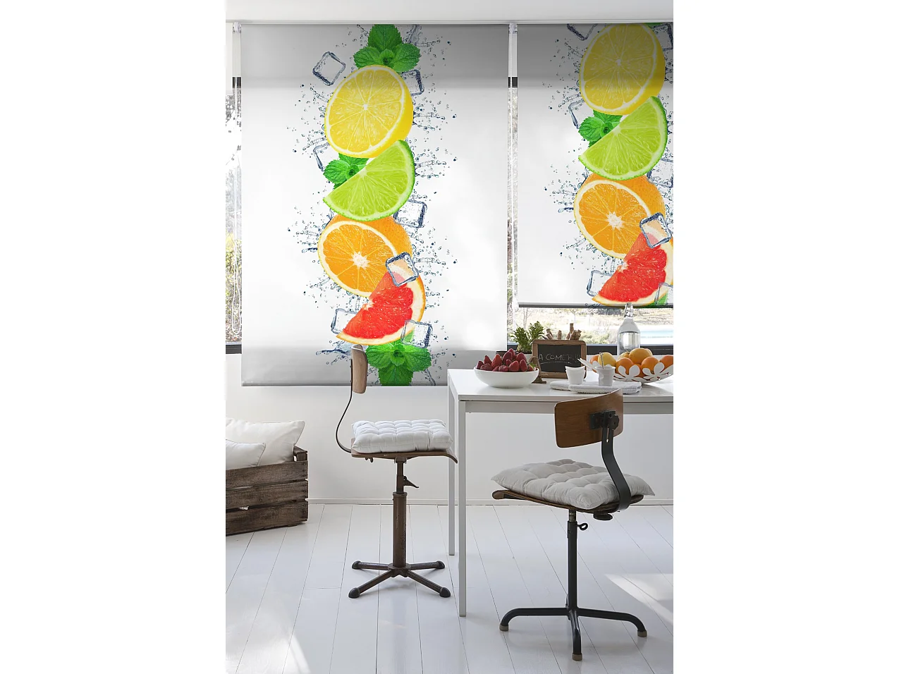 ESTORALIS | Estores Personalizados Easyfix de COCINA | 80 x 150 cm (Ancho por Alto) Tamaño de Tela 77 x 150 cm | Modelo C-1232 Color Unico
