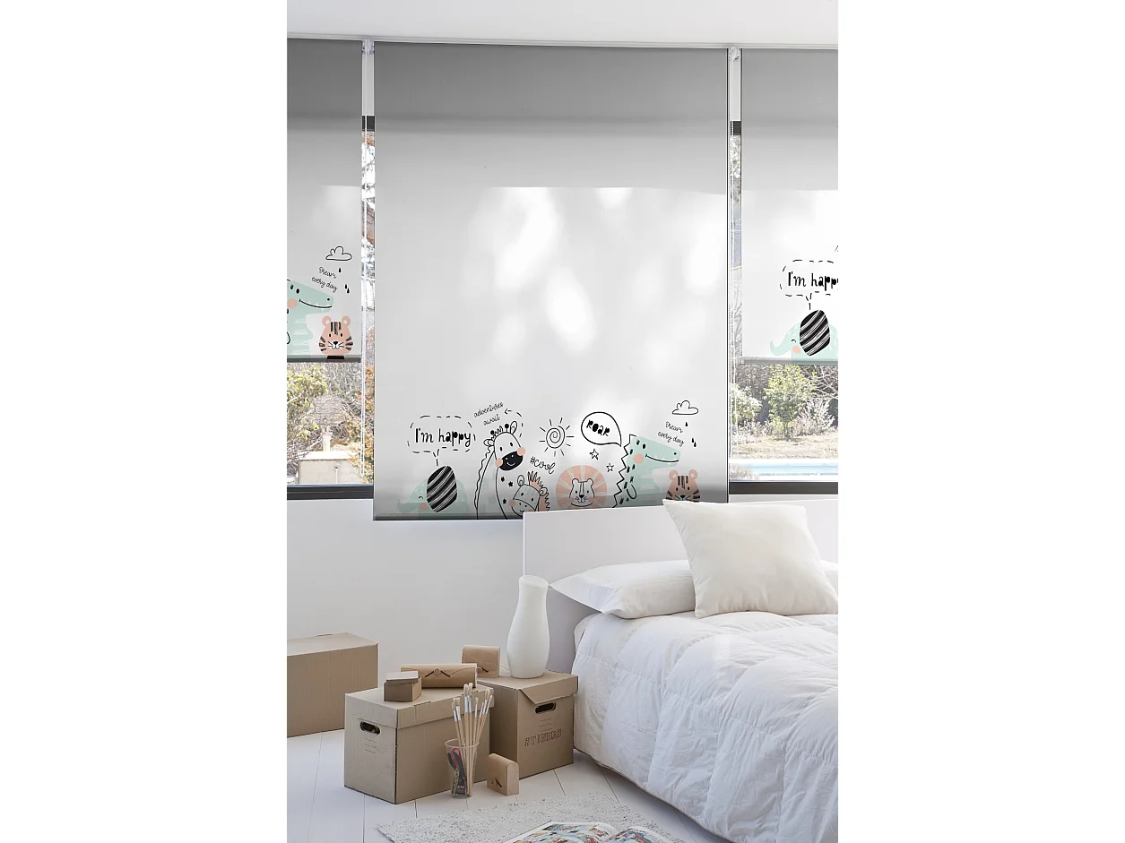 ESTORALIS | Estores Personalizados INFANTILES | 160 x 180 cm (Ancho por Alto) Tamaño de Tela 157 x 175 cm | Modelo I-2157 Color Unico