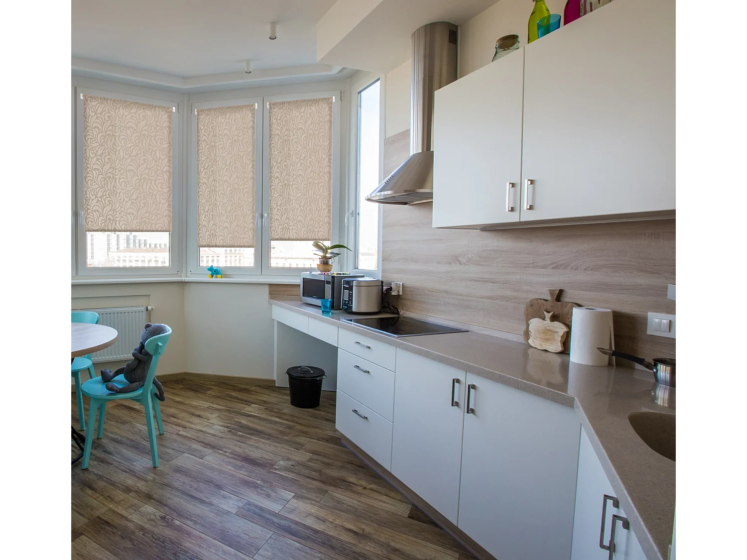 ESTORALIS | Estor Enrollable Translúcido | 110 x 255 cm (Ancho por Alto) Tamaño de Tela 107 x 250 cm | Modelo MYRCELLA Color Lino