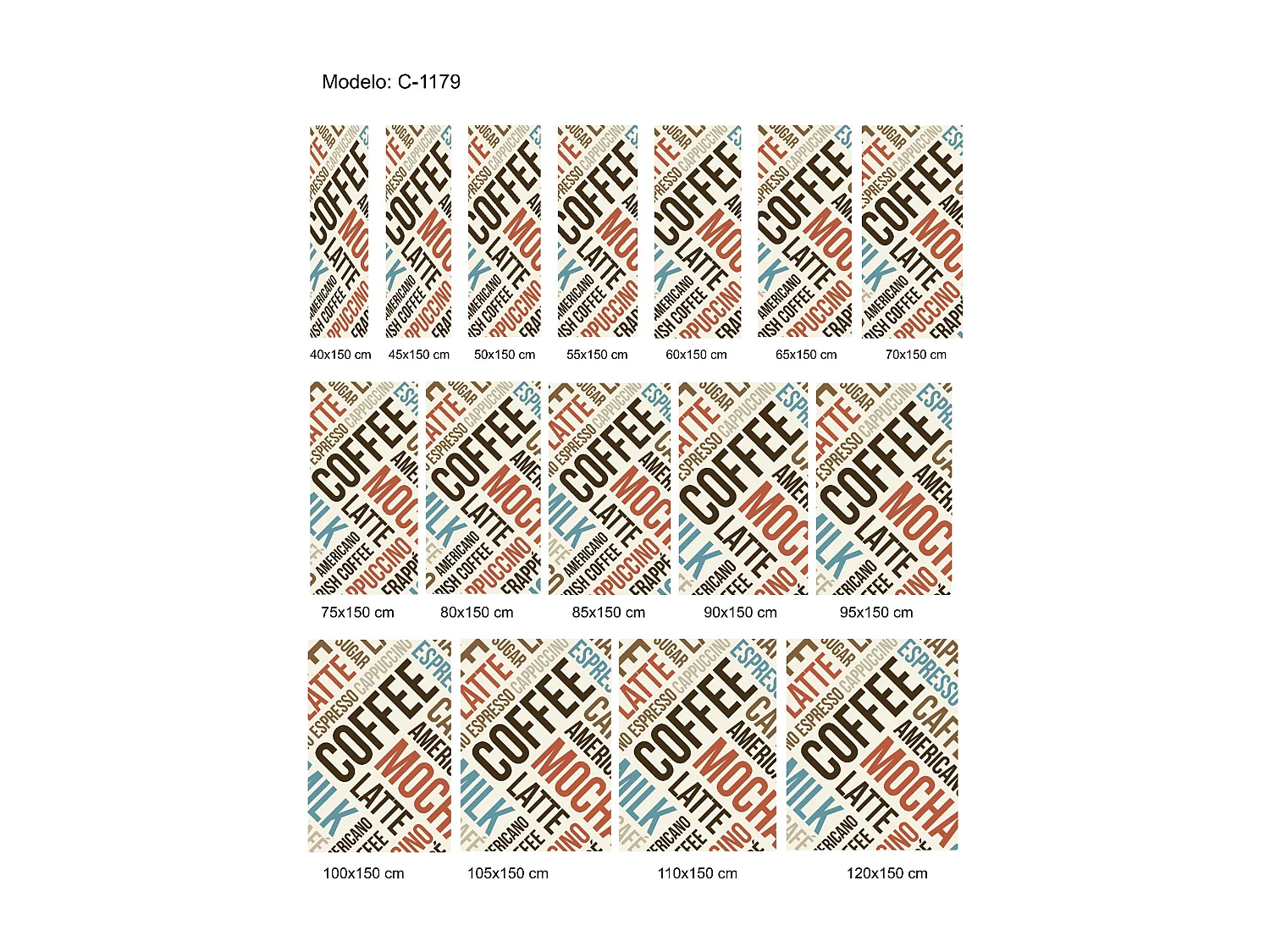 ESTORALIS | Estores Personalizados Easyfix de COCINA | 45 x 150 cm (Ancho por Alto) Tamaño de Tela 42 x 150 cm | Modelo C-1179 Color Unico