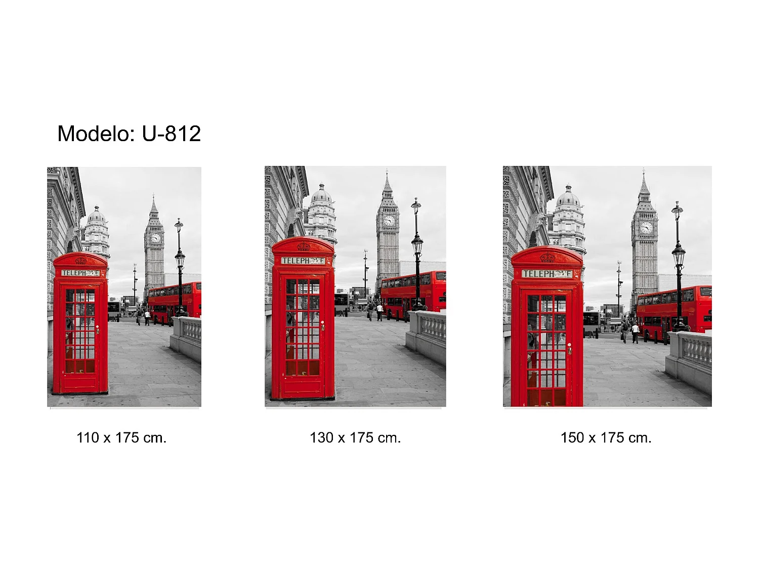 ESTORALIS | Estores Personalizados URBAN | 110 x 180 cm (Ancho por Alto) Tamaño de Tela 107 x 175 cm | Modelo U-812 Color Unico