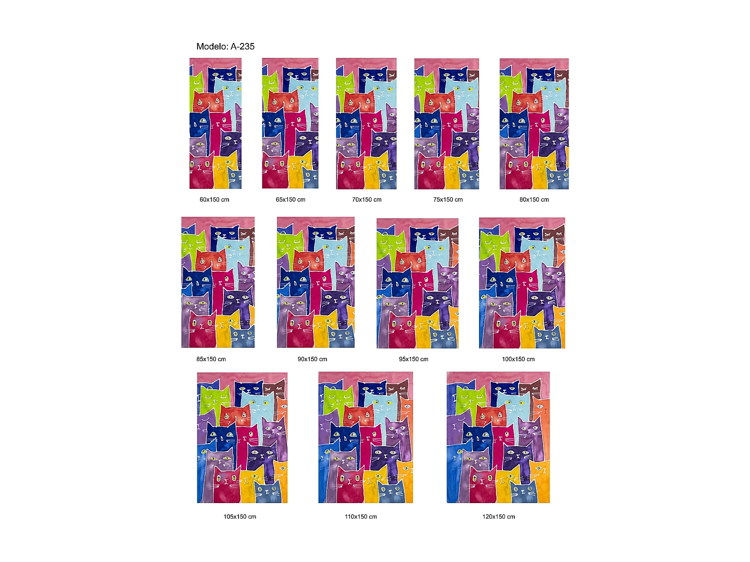 ESTORALIS | Estores Personalizados Easyfix ANIMALES  | 75 x 150 cm (Ancho por Alto) Tamaño de Tela 72 x 150 cm | Modelo A-235 Color Unico