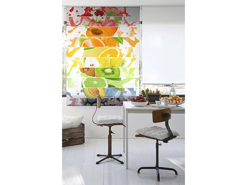 ESTORALIS | Estores Personalizados de COCINA | 130 x 255 cm (Ancho por Alto) Tamaño de Tela 127 x 250 cm | Modelo C-1219 Color Unico