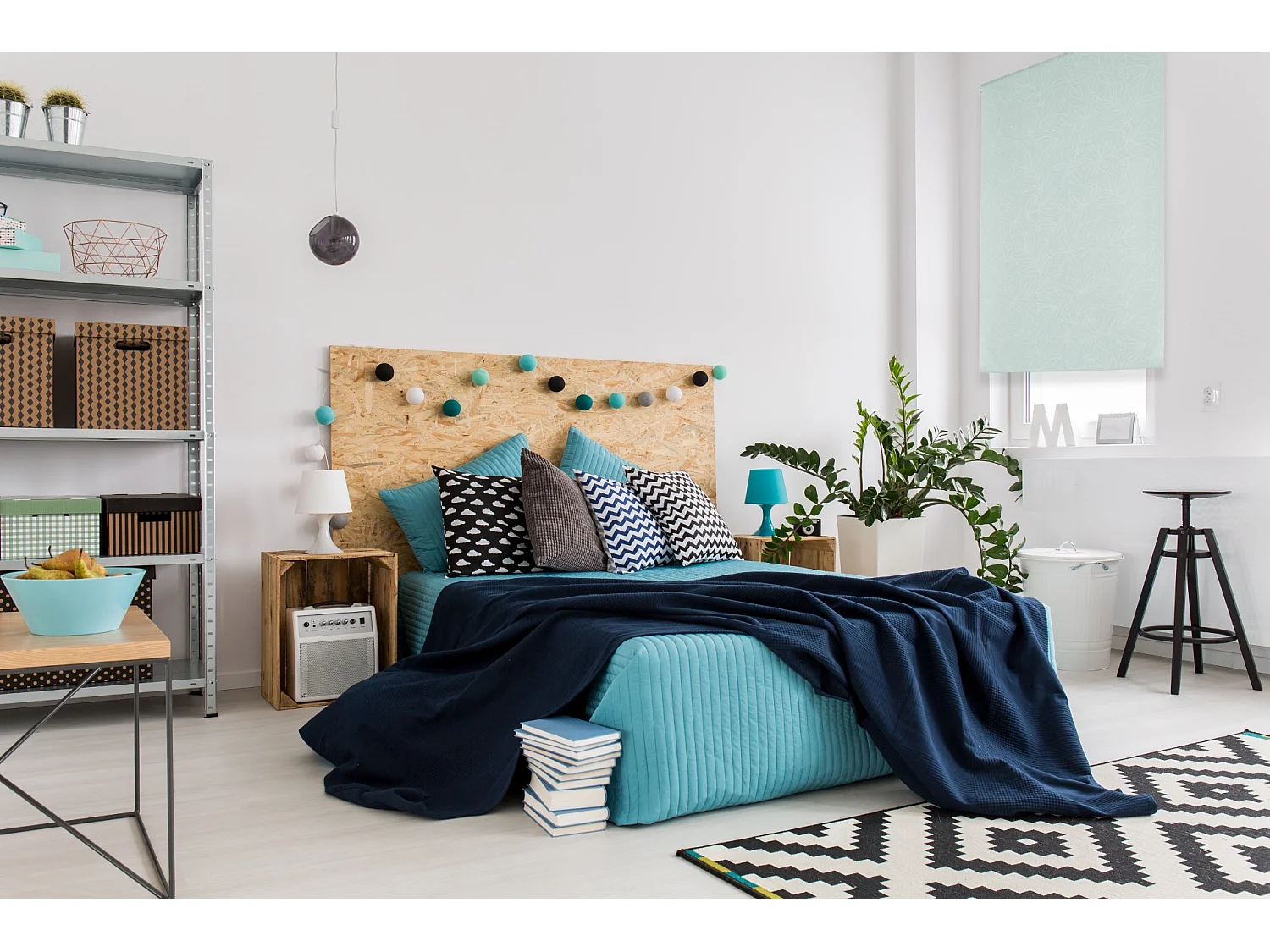 ESTORALIS | Estor Enrollable Translúcido | 90 x 255 cm (Ancho por Alto) Tamaño de Tela 87 x 250 cm | Modelo SELENE Color Celeste