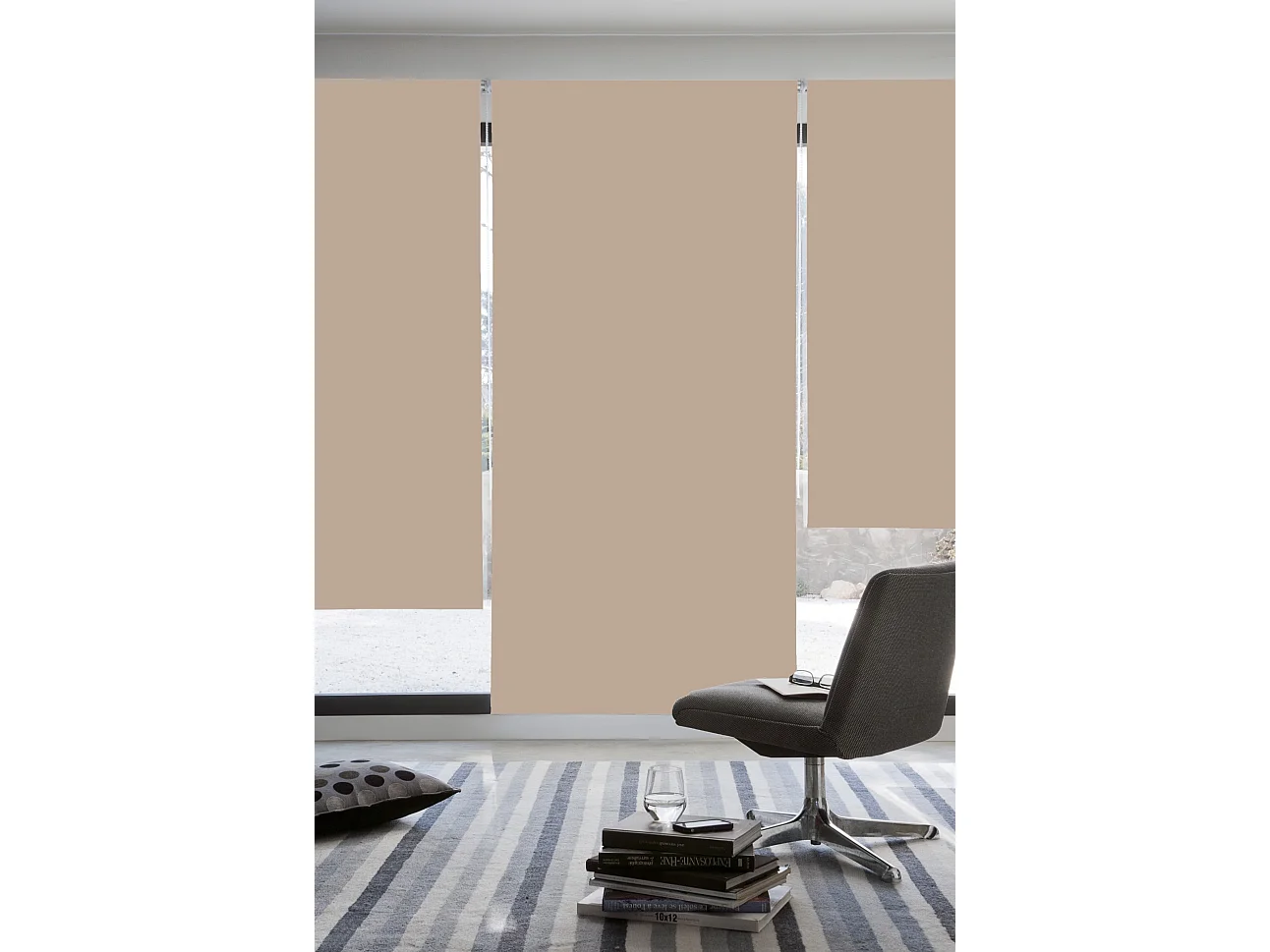 ESTORALIS | Estores Enrollables Opaco | 150 x 235 cm (Ancho por Alto) Tamaño de Tela 147 x 230 cm | Modelo DRACARYS Color Taupe