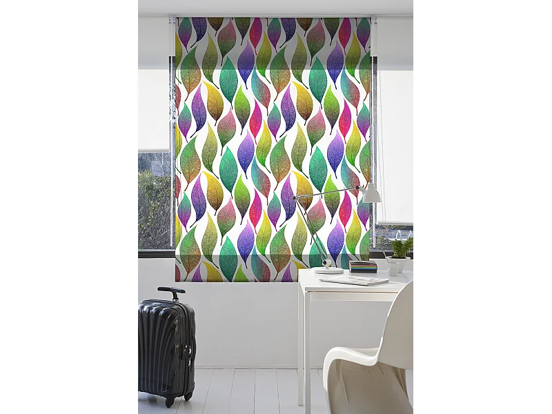 ESTORALIS | Estores Personalizados FLORES y PLANTAS  | 110 x 180 cm (Ancho por Alto) Tamaño de Tela 107 x 175 cm | Modelo F-3137 Color Unico